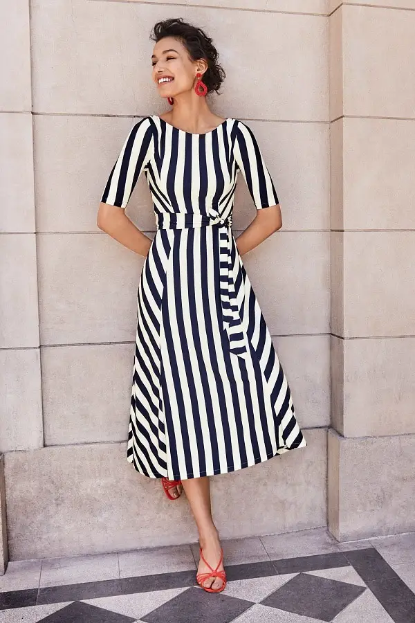 Boden USA Cleo Belted Jersey Midi Dress