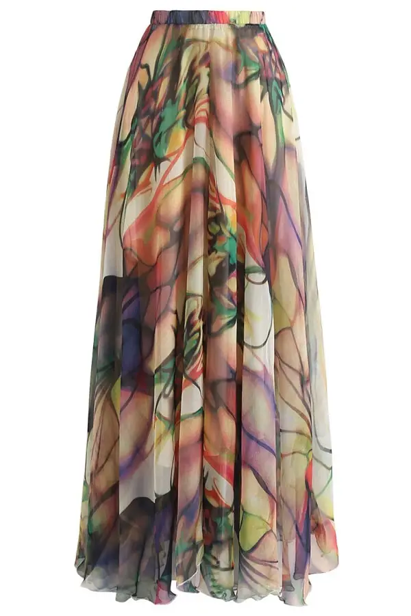 Richly Tinting Watercolor Skirt