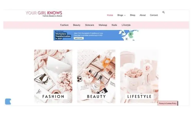 fashion and beauty blog for girls